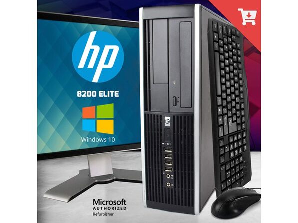 HP EliteDesk 8200 Desktop Computer PC, 3.20 GHz Intel i5 Quad Core Gen 2, 8GB DDR3 RAM, 500GB Hard Disk Drive (HDD) SATA Hard Drive, Windows 10 Home 64bit (Renewed) - Product Image