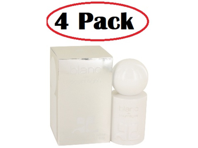 4 Pack of Blanc De Courreges by Courreges Eau De Parfum Spray 1.7 oz