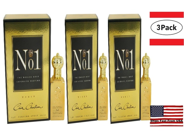 3 Pack Clive Christian No. 1 by Clive Christian Pure Perfume Spray 1.6 oz for Women
