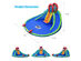 Costway Inflatable Bounce House Water Splash Pool Dual Slide Climbing Wall