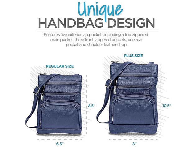 Krediz Leather Crossbody Bag for Women (Plus/Navy)