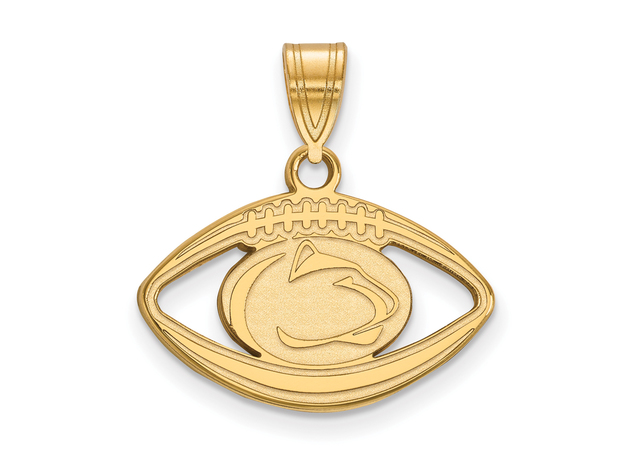 NCAA 14k Gold Plated Silver Penn State Football Pendant