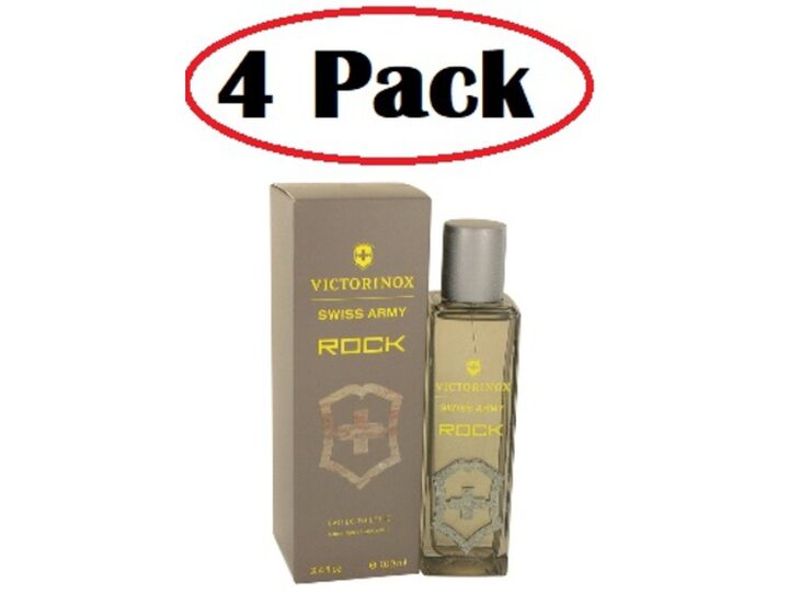 4 Pack of Swiss Army Rock by Victorinox Eau De Toilette Spray 3.4