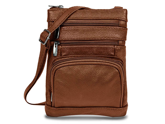 Krediz Leather Crossbody Bag for Women (Plus/Brown)