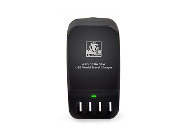 Gorilla Power 4-Port USB World Travel Charger