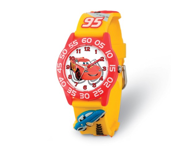 Amazon.com: Disney Kids' W001586, Cars Lightning McQueen Stainless Steel  Watch, Black Nylon Band : Clothing, Shoes & Jewelry