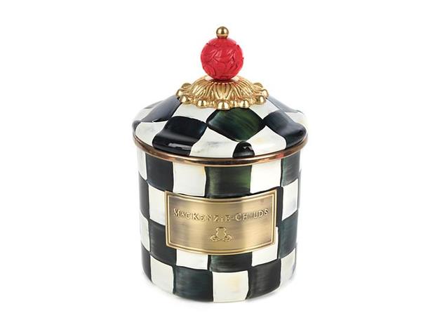 MacKenzie-Childs Courtly Check Enamel Canister - Demi