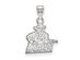 14k White Gold New Mexico State Small Pendant
