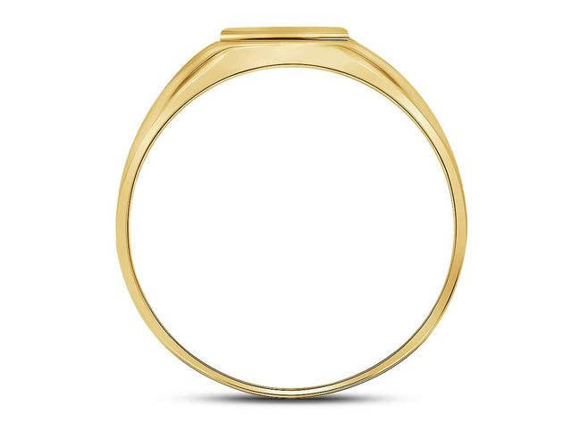 Mens Diamond Cross Ring 1/20 Carat (ctw) in 10K Yellow Gold - 12