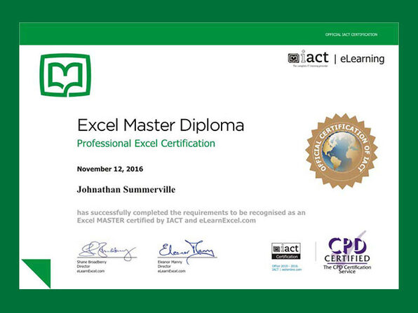 microsoft excel associate certification