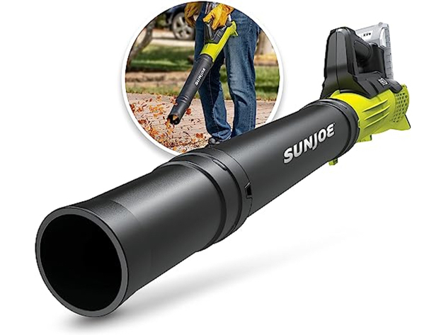 Sun Joe 24-Volt iON+ Cordless Compact Turbine Jet Blower with 2.0Ah Battery & Charger (New - Open Box)