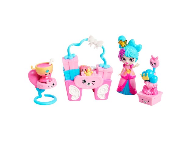 Shopkins Happy Places Small Doll Playset with Accessories, 1-Pack Squirrel Palace Party,For Ages 4 and Up