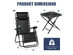 3-Piece Portable Folding Zero Gravity Reclining Lounge Chairs & Table Set (Navy)