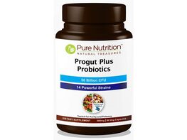 Pure Nutrition Progut Plus Promote Digestive Health & Builds Immunity Seven Powerful Strains - 60 Veg Capsules