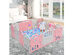 Costway 14-Panel Baby Playpen Kids Activity Center Playard w/Music Box - Pink, Gray