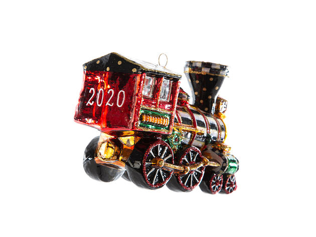 MacKenzie-Childs Glass Ornament - 2020 Choo Choo Train