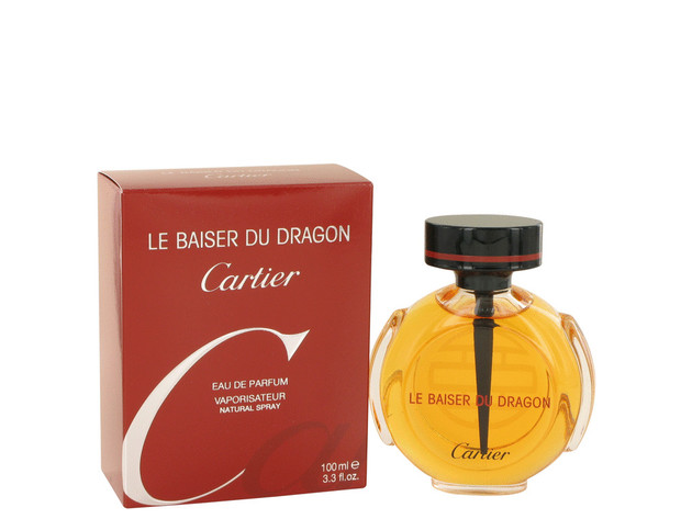 Le Baiser Du Dragon by Cartier Eau De Parfum Spray 3.3 oz for Women (Package of 2)