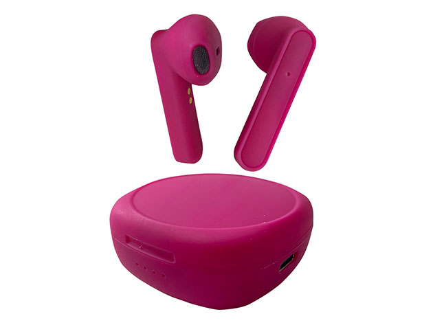 Rubberized Wireless Earbuds + Charging 
