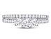 1.00 Carat (ctw G-H, I1) Three Stone Diamond Engagement Ring Bridal Wedding Band Set 14K White Gold - 6