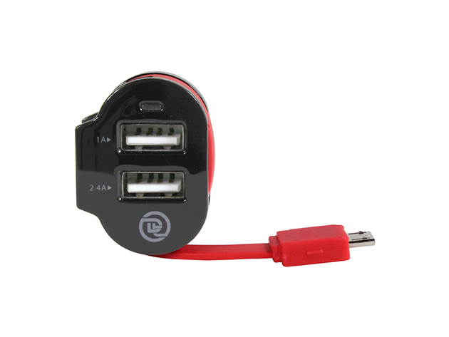 ChargeIt! Dual-Output Car Charger (Micro USB Cable)
