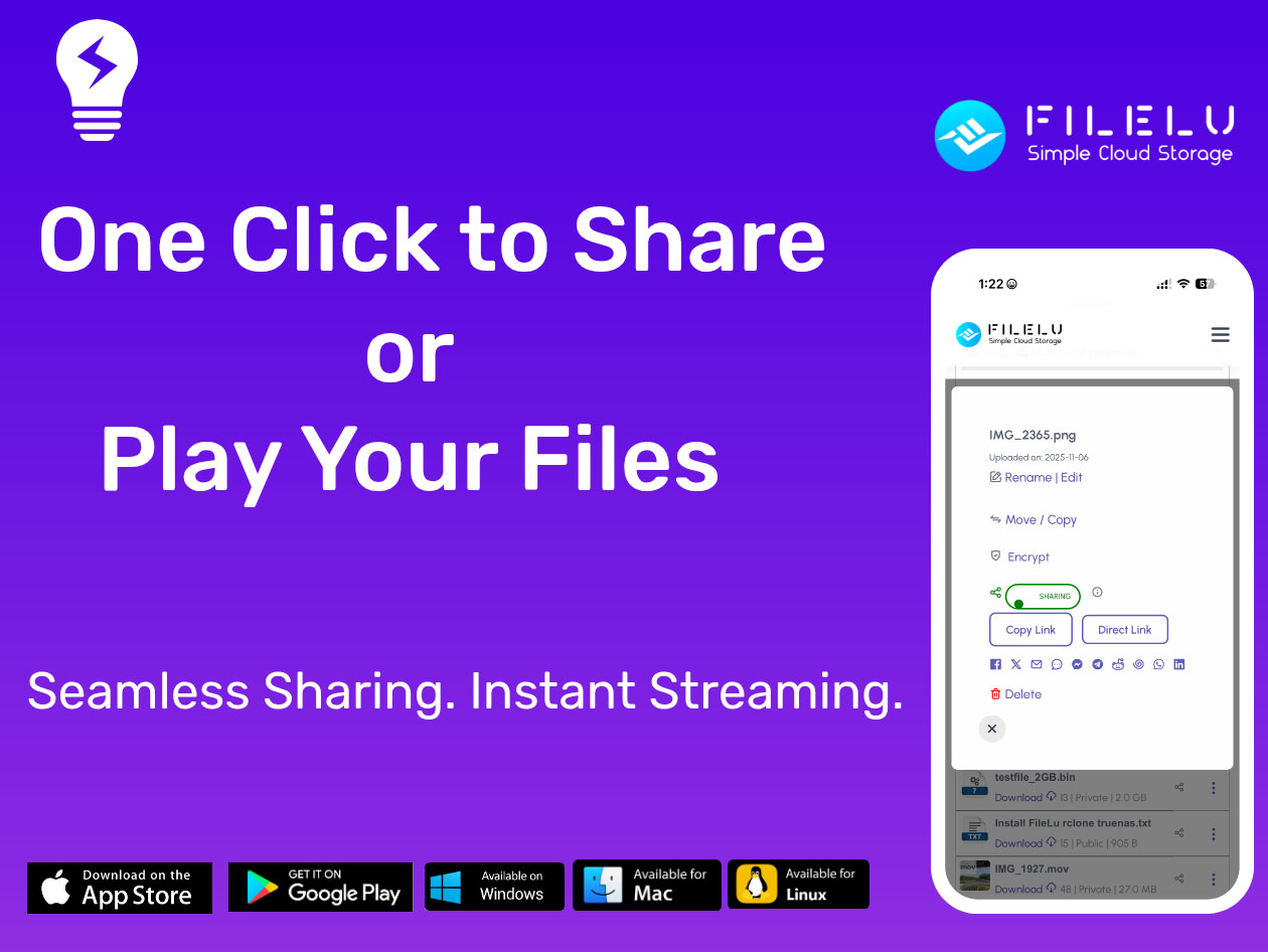 FileLu Cloud Storage Premium Plan: Lifetime Subscription (2TB)