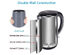 Panesor 1.7L BPA Free Electric Tea Kettle Cordless Stainless Steel