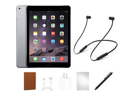 Apple iPad Air - Black (Wi-Fi Only) Bundle with Beats Flex Headphones (Refurbished)