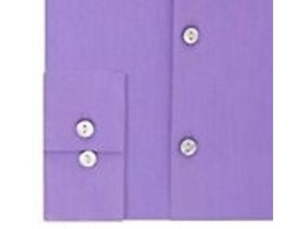 Kenneth Cole Reaction Men's Slim-Fit All Day Flex Performance Stretch Solid Dress Shirt Purple Size 36-37
