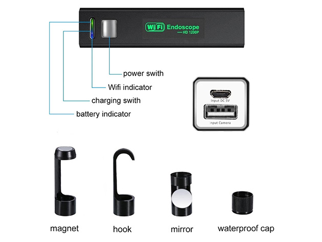 Wireless HD Endoscope Camera