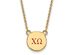 14K Plated Silver Chi Omega Small Enamel Necklace