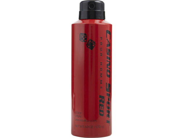 CASINO SPORT RED by Casino Parfums BODY SPRAY 6 OZ for MEN ---(Package Of 6)