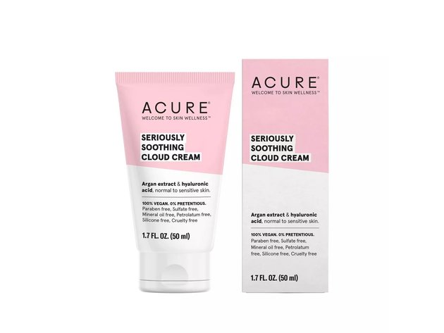 Acure Seriously Soothing Moisturizing Cloud Cream for All Skin Types, Take Your Face to Cloud Nine with This, 1.7 Oz.