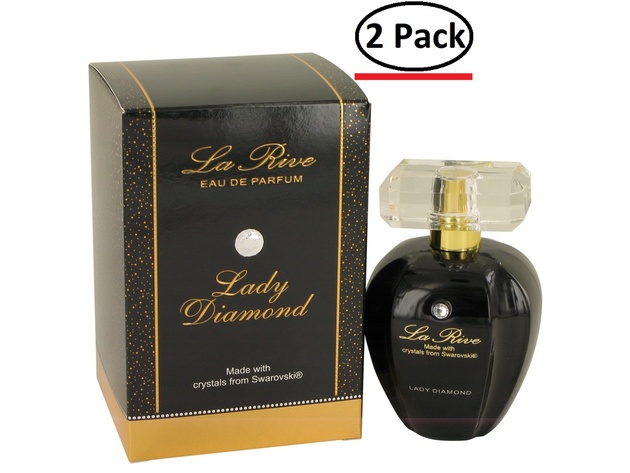 Lady Diamond by La Rive Eau De Parfum Spray 2.5 oz for Women (Package of 2)