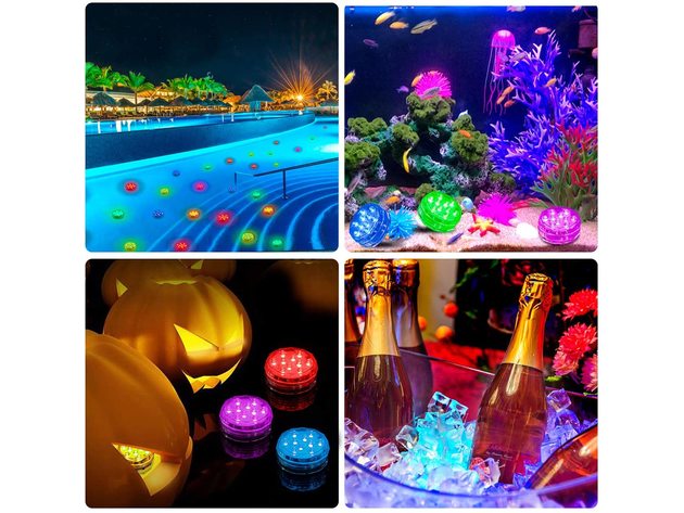 12-Pack Decorative Waterproof Battery Operated Color-Changing LED Lights