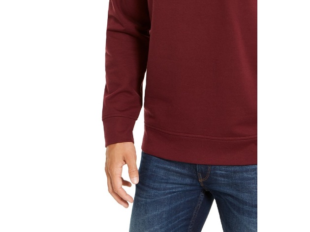 Club Room Men's Stretch Quarter-Zip Fleece Sweatshirt Wine Size Extra Large