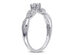 Lab Created White Sapphire 1/4 Carat (ctw) Infinity Ring with Diamonds in Sterling Silver - 9