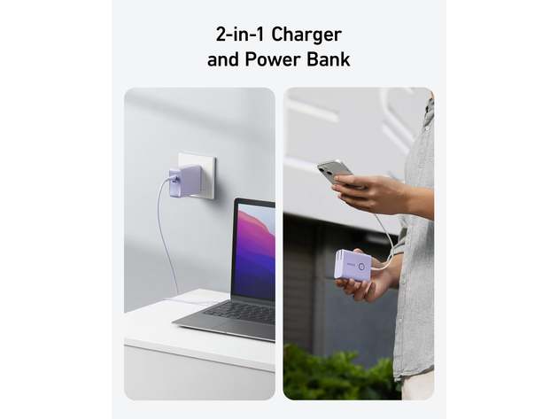 Anker 521 Power Bank (PowerCore Fusion, 45W) - Lilac Purple