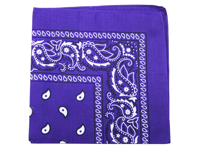 5 Pack Mechaly Dog Bandana Neck Scarf Paisley Cotton Bandanas - Any Pets - Purple