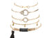 Black Tassel Pav'e 5-Piece Bracelet Set