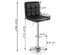 Costway Adjustable Swivel Bar Stool Counter Height Bar Chair PU Leather w/ Back - Black