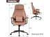 Costway Ergonomic High Back Office Task Chair Adjustable Suede Fabric w/ Lumbar Support - Brown