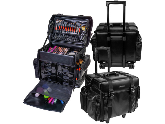 SHANY Makeup Artist Soft Rolling Trolley Cosmetic Case with Free Set of Mesh Bag - HEAD TURNER for $199 5 SHANY Makeup Artist Soft Rolling Trolley Cosmetic Case with Free Set of Mesh Bag - HEAD TURNER for $199 5