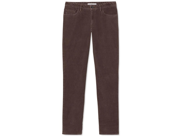 Calvin Klein Men's Slim-Fit Stretch Corduroy Pants Brown Size 32X30