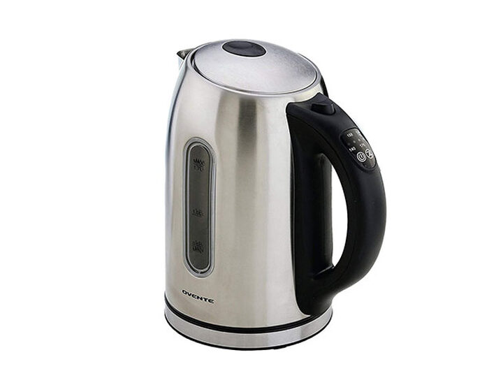 Ovente Stainless Steel 1.7L Electric Kettle with Touch Screen