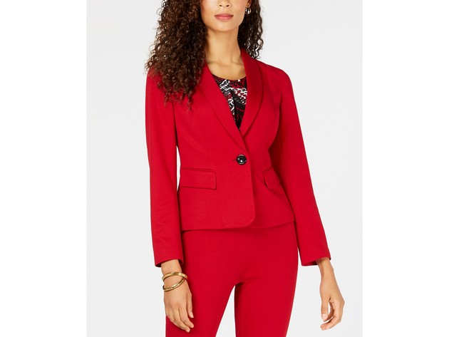 Kasper Women's One-Button Shawl Collar Blazer Red Size 18 | StackSocial