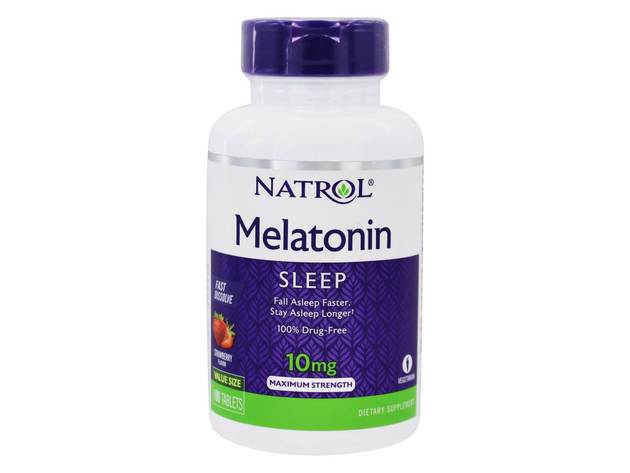 Natrol - Melatonin Sleep Maximum Strength Fast Dissolve Strawberry 10 mg. - 100 Tablets