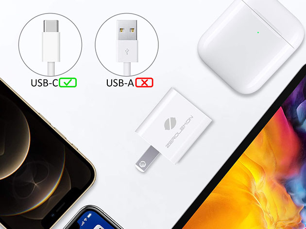 20W Mini USB-C PD Charger & USB-C PD to Lightning Cable (6.4ft)