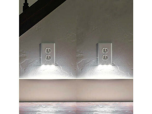 3 Pack Outlet Wall Plate Covers With hot LED Night Lights