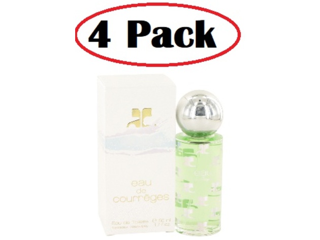 4 Pack of EAU DE COURREGES by Courreges Eau De Toilette Spray 1.7 oz