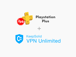 VPN Unlimited Lifetime + PlayStation Plus 3-Yr Subscription Stackable Code Bundle